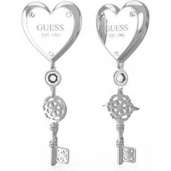 Pendientes Guess All you need is love de acero plateado