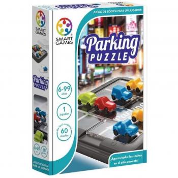 SmartGames Parking Puzzler Juego de Mesa Educativo Rompecabezas para Niños a partir de 6 Años Desafío de Lógica para Un Jugador