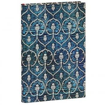 Libreta Mini de Terciopelo Azul Rayada 9,5 x 14 cm 85 g/m² 176 páginas