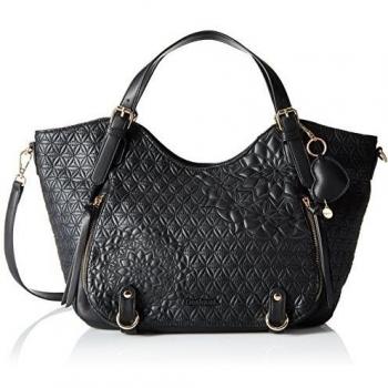 Desigual - ROTTERDAM CARLOTA, Bolsa de Hombro Mujer, Negro