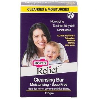 Hope's Relief, Natural Skincare Cleansing Bar Soap Free for Sensitive, Dry and Dehydrated Skin