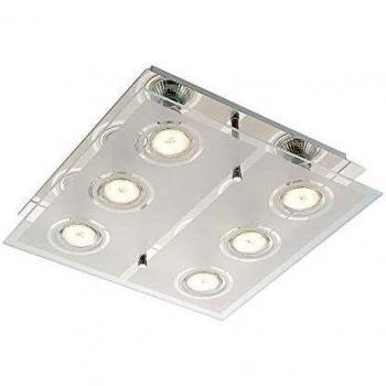 Plafón LED ELC Tahyla, GU10, vidrio, 32 cm