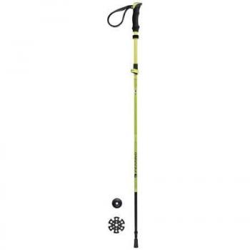 Bastones de Trekking Ferrino Ortles Plegables y Telescópicos, 115-135 cm, Cerrados 40 cm, Color Verde Lima (Par)