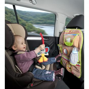 Babymoov - Organizador con bolsillo para coche con león y elefante