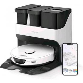 Roborock S7 Max Ultra Robot Vacuum Cleaner with 5500Pa Suction and Mopping, Auto-Empty Dock, 0.35L Capacity, White