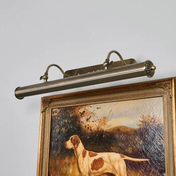 Lámpara para cuadros Joely larga de Lindby, en latón envejecido, tipo aplique de pared, fabricada en metal, con 4 llamas E14, ideal para salón y comedor