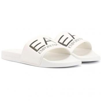 EA7 Men's Ice Logo Slides - Size 42