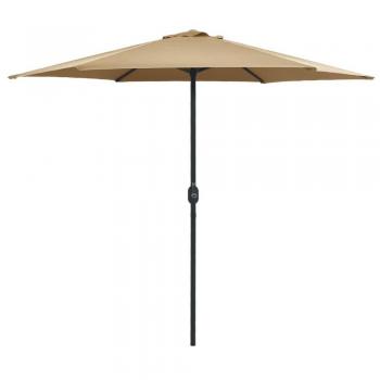 vidaXL Garden Parasol with Aluminium Pole 270x246 cm Taupe