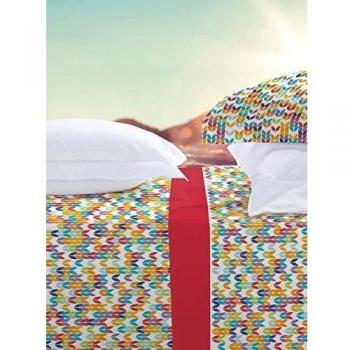 Manterol Juego De Sábanas Summer Rojo Cama 90