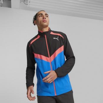 Chaqueta de running para hombre Puma Run Ultraweave en color negro con detalles azules