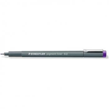 Staedtler Pigment Liner 308 Rotulador Calibrado - Trazo 0.3mm - Secado Rápido - Color Violeta (Lote de 10 unidades)