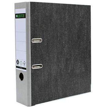 Carpeta Leitz A4 Wolkenmarmor, 80 mm, 180 grados, gris
