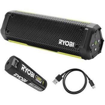Altavoz Bluetooth Portátil Ryobi 4V USB Lithium 2,0 Ah IP67 con Cargador y Batería
