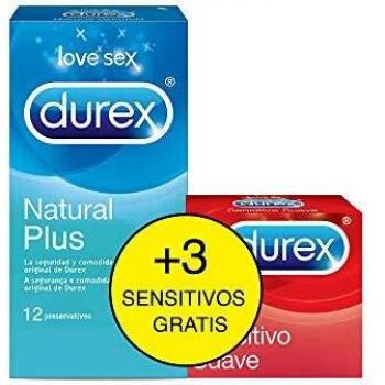 Durex Duplo Natural Plus y Sensitivo Suave - 15 Unidades