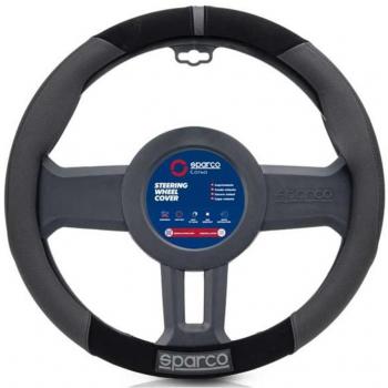 Funda Volante Sparco S130 Negro - Material Elástico y Duradero