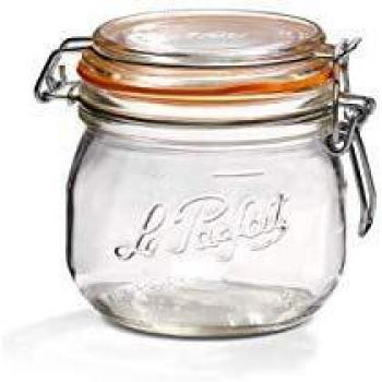 Juego de 6 tarros de vidrio Le Parfait 500ml - 900505, capacidad de 0,5 L, diámetro de 8,5 cm