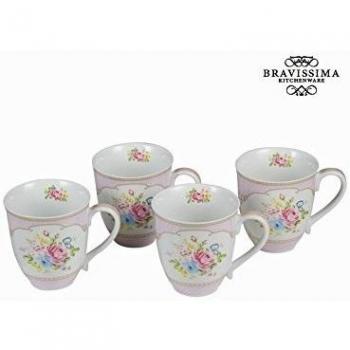 Tazza con scatola j/4 bouquet rosa - Kitchen's Deco Collezione by Bravissima Kitchen