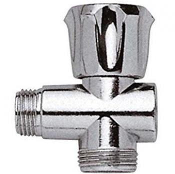 Grifo de 3 vías para conexión de lavadora 1/2 x 3/4 con salida adicional