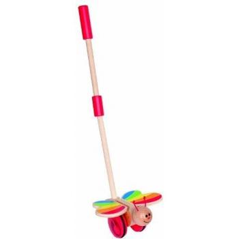 Hape E0340 Butterfly Push and Pull Wooden Toy