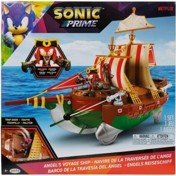 SEGA Sonic Prime - Playset Barco Pirata con Figura Knuckles 6 cm JAKKS PACIFIC