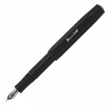 Kaweco Pluma estilográfica Skyline Sport I Premium de lujo para cartuchos de tinta con pluma de acero de alta calidad I Kaweco Sport pluma 13,5 cm negro ancho de pluma: F