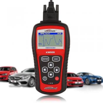 KONNWEI KW808 coche profesional OBD2 OBDII Diagnóstico Herramienta De Auto Tester Lector Código Multiplexer para escáner de diagnóstico OBD2 Vehículos Automóviles Camiones