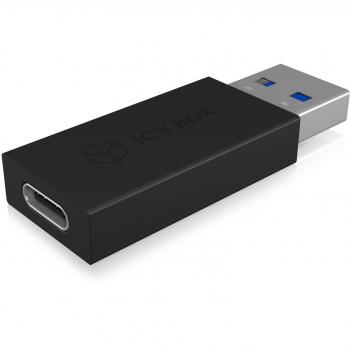 ICY BOX IB-CB015 USB 3.1 Gen2 Type-A Male to USB Type-C Female Converter Dongle Black