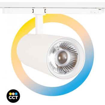 Proyector LED Trifásico Regulable 36W - CCT - TRIAC - CRI90 - Blanco