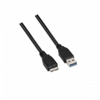 Cable USB LANBERG USB-C M A USB-B M 2.0 FERRITA 3M Negro