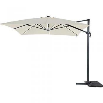 Parasol de Jardin LED ALU Sun 3 Luxe - Cuadrado - 3 x 3 m - Crudo