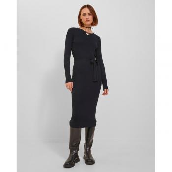 Vestido Punto Jack & Jones Mujer Jxmargot Ribbed Dress Knit Negro