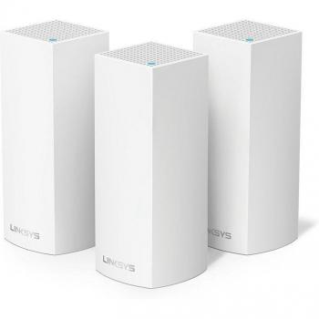 Linksys Velop Tri-Band AC6600 Whole Home Wi-Fi Mesh System (WHW0303) - 3-Pack, Wireless Access Point, 867Mbps, Parental Controls, Up to 525 sqm Coverage, White