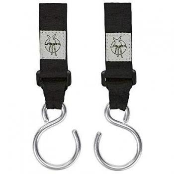 Lässig Casual Stroller Hooks cochecito Fijación/carritos Ganchos de metal con velcro, 2 unidades)