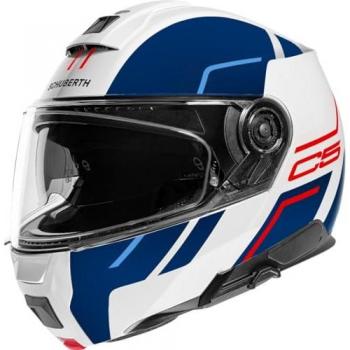 Casco Modular Schuberth C5 Master - Fibra de Vidrio y Carbono, Color Azul, Talla 2XL (XXL)