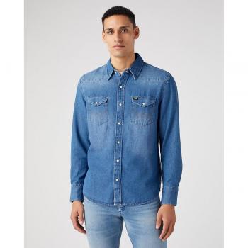 Wrangler 27MW Icon Mid Stone Jeans Shirt Blue