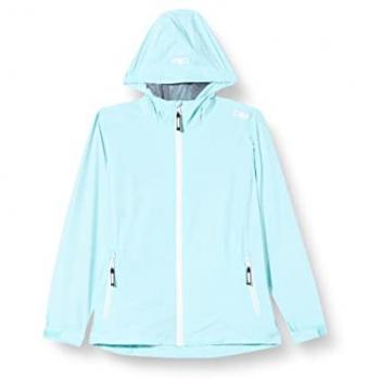 CMP Girls' Hooded Rain Jacket - Light Blue - Size 116