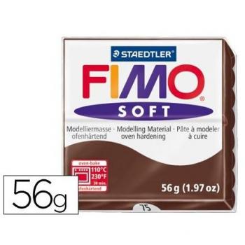 Pasta de modelar blanda Fimo soft 57 g color chocolate Staedtler