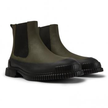 CAMPER Pix - Men's Formal Boots - Green/Black, Size 43, Smooth Leather