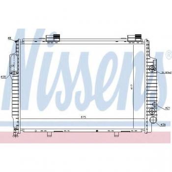 Radiador de refrigeración del motor NISSENS 62616