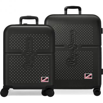 Juego de maletas Pepe Jeans Laila Negro rígidas 55-70cm