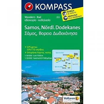 Mapa excursionista y topográfico de Samos - Dodecaneso Norte 1:50.000