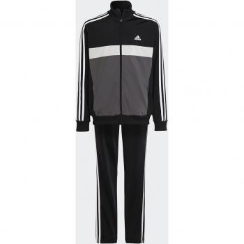 Adidas Essentials 3-Stripes Tiberio Tracksuit - Black, Size: 7-8 years, Unisex Kids