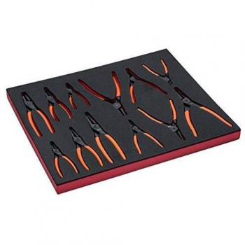 Juego de Pinzas Bahco para Circlips Internos/Externos, 10mm - 100mm, 12 Piezas