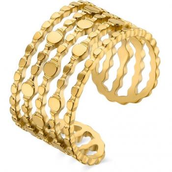 Anillo Luxenter Africa Basic bañado en oro amarillo de 18 quilates