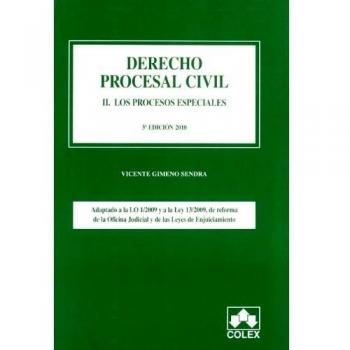 Derecho procesal civil ii. Los proces.esp. 3ª ed.