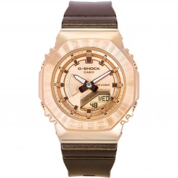 Casio G-Shock Women's Bio-Based Resin Strap Analog-Digital Quartz Watch with Rose Gold Dial GM-S2100CB-5A 200M