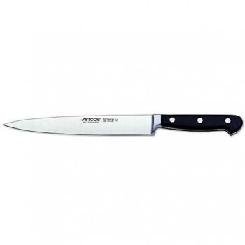Arcos Serie Clasica, Cuchillo de Cocina, Hoja de Acero Inoxidable Forjado Nitrum 210 mm, Mango de Polioximetileno, POM Color Negro