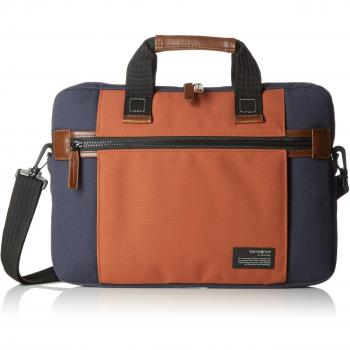Samsonite Sideways Laptop Sleeve 15.6 Bolso Bandolera, 8.9 Litros, Color Azul/Naranja