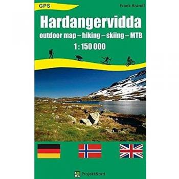Mapa Outdoor Hardangervidda 1:150.000 - Senderismo, Esquí, MTB - Plastificado y Resistente al Agua