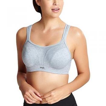 Panache High Impact Underwire Sports Bra - Grey Marl, Size 30E
